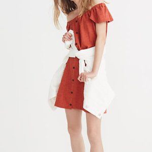 Madewell - Off-the-Shoulder Coral Dress